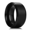 King Will 10mm Black Titanium Wedding Ring Brushed Center Engagement