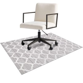 Topotdor Office Chair Mat for Hardwood Floor,Under Desk Lightweight Low Pile Anti Slip Multi Purpose Floor Protector Rug for Home Office Workspace,39.3"x59"