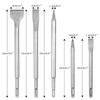 HPMAISON SDS Plus Hammer Chisel Set, 5PCS SDS Plus Tile