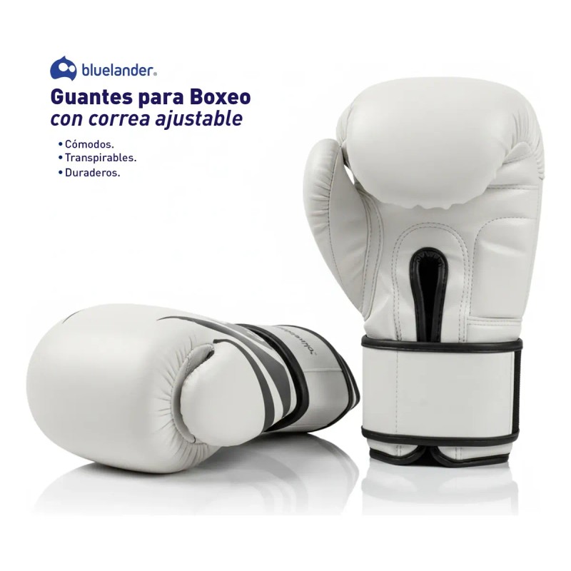 Guantes De Box Profesional Correa Velcro Kickboxing 14-16oz
