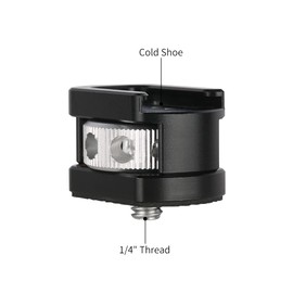 NICEYRIG Cold Shoe Adapter for 1/4’’-20 Thread, Thumbscrew Easy Mounting Cold Shoe Base for Microphone Flash LED Video Light - 499