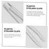 Baluue 50pcs Transparent Plastic Eyelash Extension Tweezers for False Eyelash
