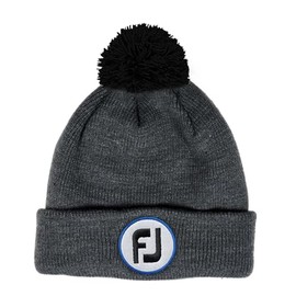 FootJoy Pom Pom Knit Beanie Heather Charcoal