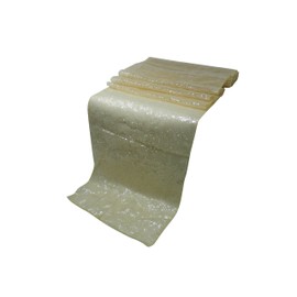 Elina Home 13" x 108" Glitter Sequin Table Runner,Wedding Banquet Kitchen Decoration(Pack of 20,Ivory)