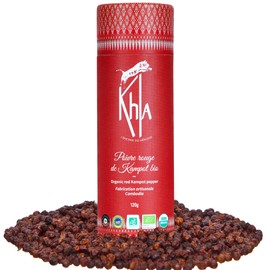 Khla - Red Kampot Pepper 120g - Organic Red Kampot Peppercorns - Premium Cambodian Pepper - Grand Cru, Mild & Fruity - for Grinder Refill - Direct from Producer - Limited Production - Origin Cambodia