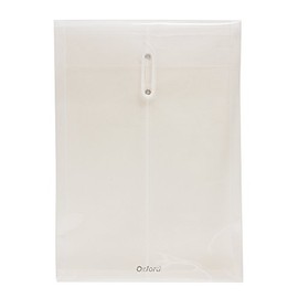Oxford F495B Sobre Portadocumentos Vertical Polipropileno con Hilo, Tamaño Oficio, Pieza, Color Blanco