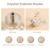 coolnews 4 Pack Crystal Glass Cabinet Knobs, Brushed Nickel Cabinet