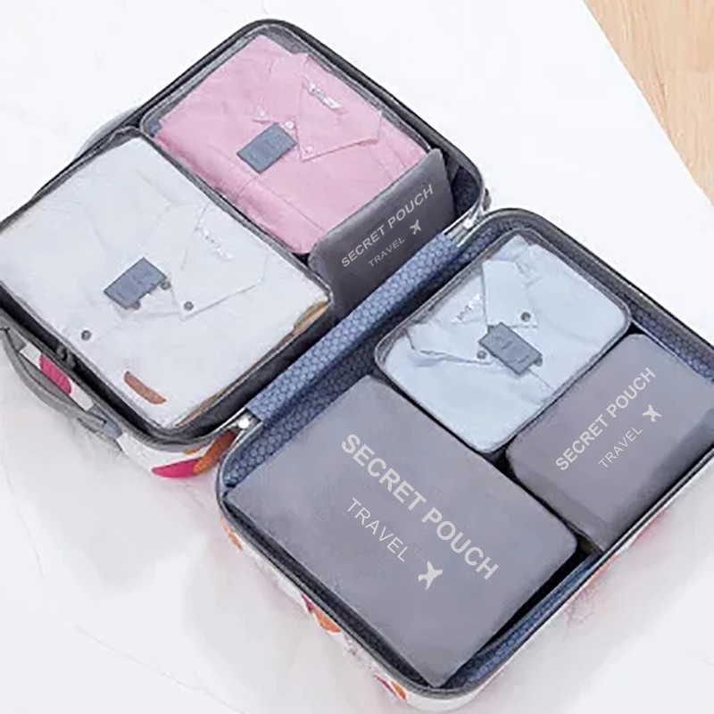 6-Piece Packing Cubes Set – Travel Luggage Organizer Bags with