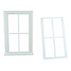 Melody Jane Dollhouse Miniature Plastic White Victorian Window Frame 4