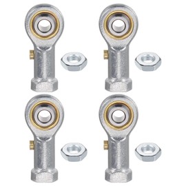 M METERXITY 4-Pack PHSB3 Rod End Bearing, #10-32 Right Hand Thread Self-Lubricating Female Thread Steel Joint Rod Ends W Jam Nuts for Forging Machine Tools