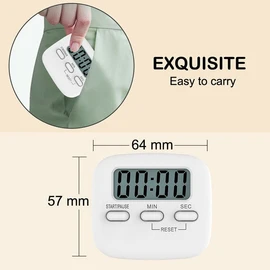 AIMALL Magnetic Digital Kitchen Cooking Timer 99 Minute Egg Count Down with LCD Display, Easy-Hang Handle, ABS Plastic