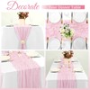 6 Pack Light Pink Cheesecloth Table Runner, 10Ft Boho Gauze