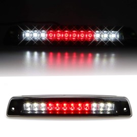 Tresound For 1994-2001 Dodge Ram 1500/2500/ 3500 Third 3rd LED Brake Light Cargo Lamp High Mount Brake Light Replacement (Black+ Smoke Lens)