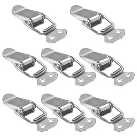 Tool Box Buckle, 8 PCS Stainless Steel Spring Toggle Locks for Cabinet, Boxes, Suitcase (90mm Overall Length)