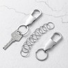 BEIJIATE metal hook and loop keychain, 12 stainless steel rings,