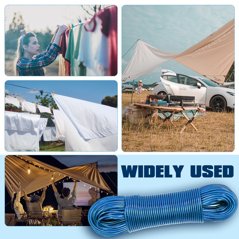 25m Washing Line,Clothes Line,Clothes Lines for Outside,Strong and Durable,Waterproof and