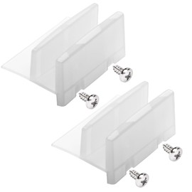 M6192 Sliding Shower Door Bottom Track, 1/2-inch Groove, for 7/16-inch Thick Sliding Shower Doors (White, 2-Piece Set)