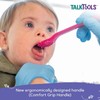 TalkTools Smooth Magenta Spoons | Silicone Self-Feeding Utensils Set for