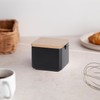 KOOK TIME Ceramic Sugar Bowl with Bamboo Spoon and Lid