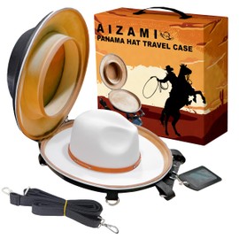 Cowboy Hat Box Cowboy Hat Holder for Travel Panama Hats Travel Case for Women and Men with Carry Strap, ID Slot