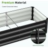Docred Galvanized Raised Garden Bed Planter Box with Arch Trellis