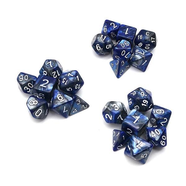 Fasizi Polyhedral Dice Set Table Games Dice 3 Sets 3x7