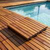 Bare Decor EZ-Floor in Solid Teak Wood, 1 Tile ONLY,