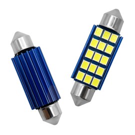 ZNDAW 2 PCS Extremely Bright Bulbs, 42mm 2835 Chipsets 6000K 1200LM Car Interior LED Dome Map Door Lights, Super Bright Error Free LED Festoon Bulbs Replacement, Car Accessories