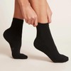 Boody Cushioned Quarter Crew Socks, Black / 34-40