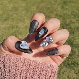 [107 Colors] Heart Bling ❤ Handmade Nail Tips - Chart A (Number in order request) / [107컬러] 하트블링 ❤ 수제네일팁 - 차트 A (번호는 주문 요청사항에)