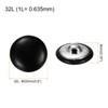 sourcing map 20pcs Leather Covered Button 20mm Metal Round Sewing
