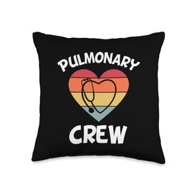 Respiratory Therapy Lung Doctor Pulmonary Crew Asthma Nurse Throw Pillow