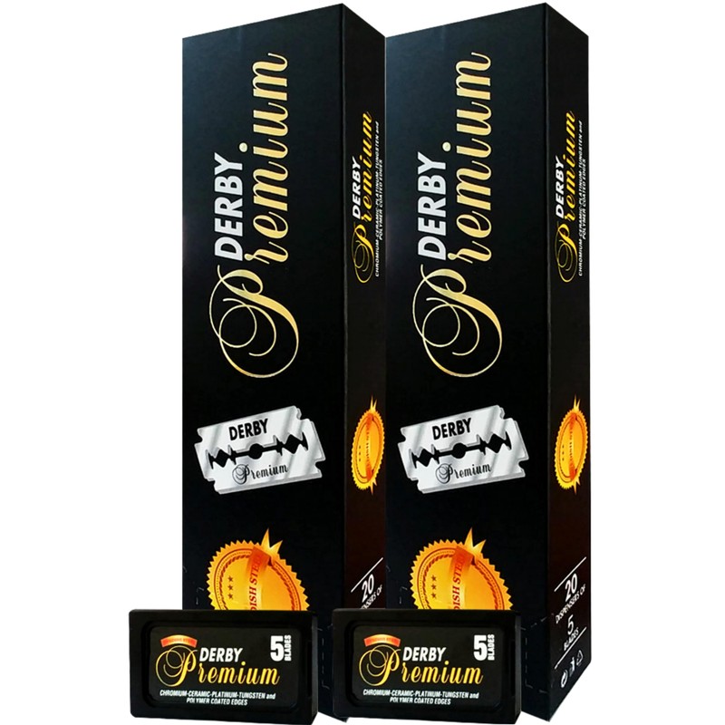 Derby Premium Double Edge Razor Blades, 200 Count