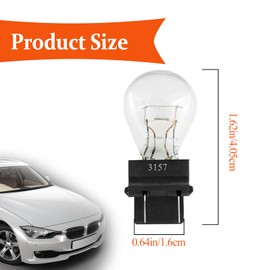 KEVWR 10 Pieces 3157 Light Bulb, 3157 Miniature Bulb Mini Bulb, Automotive Brake Light Turn Signal Side Marker Tail Light Bulb Standard Replacement, Plastic Base for Brake Lights.