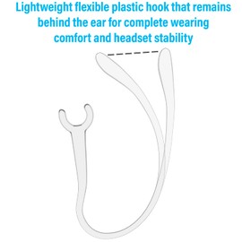 Ear Hooks for Wireless Headset 6mm Small Clamp Holder Clips, Replacement Ear Loops Earpiece Accessories, Clear, 9 Pack