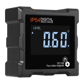 ANCLLO Digital LED Display Level Box Protractor Angle Finder Level Gauge Bevel Gauge Inclinometer All Sides with Magnetic Based Backlight IP54 Waterproof