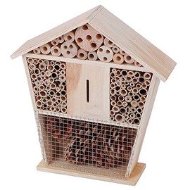 Haofy Casa de para Insectos de Abejas para Jardín, Construcción de de Pino, 9,8x8,7x2,6 Pulgadas, Educación