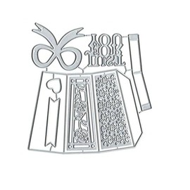 3D Vase Flower Basket Metal Die Cuts,3D Heart Flower Basket Cutting Dies Cut Stencils for DIY Invitation Card Scrapbooking Album Decorative Embossing Paper Dies Card Making