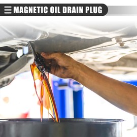 X AUTOHAUX Universal Magnetic Oil Drain Plug, Magnet Bolt for Car Motorcycle Boat with 2 Aluminum Washer, M24x1.5, Anti Leakage, Iron, Silver Tone, 2pcs