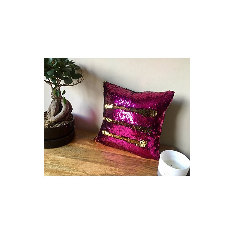 MERMAID SEQUIN CUSHION Cover Pillow Case Reversable Flip Sequins Sofa