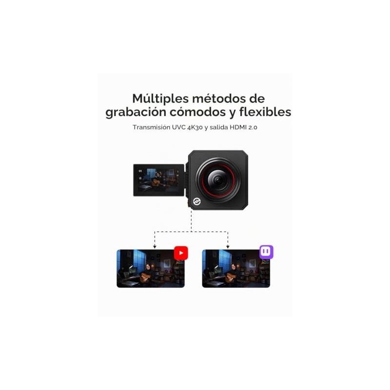 Hollyland VenusLiv Air Cámara Web 4K con IA, Encuadre Automático,