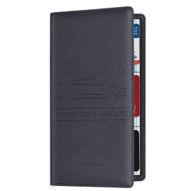 TOURSUIT Car Registration and Insurance Card Holder, Vehicle License Document Glove Box Compartment Organizer, Essential Car Wallet Case for Driver Auto Owners (M Black)
