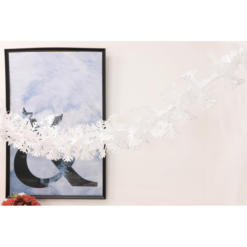 Toyland® 6.8ft (2.1m) White Festive Snowflake Garland - Christmas &