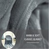 Double Dark Grey Luxury Super Soft Plush Flannel Fleece Blanket