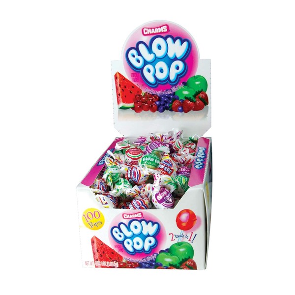 Charms Blow Pops, Assorted Flavors, 100-Count Box (8138)