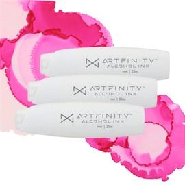 Artfinity Alcohol Inks 3 Pack - Vibrant, Professional, Dye-Based Alcohol Inks for Artfinity Alcohol Markers, Artists, Drawing, & More! - Pink RV1-4