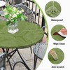 Britown Green Palm Round Outdoor Tablecloth With Umbrella Hole, Retro