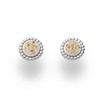DUR O4909 Women's Stud Earrings in Silver Sand Design Width