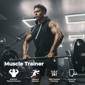 2 Pack Breathing Trainer for Daily Training, Exercise Trainer with Adjustable Resistance, Supports Running, Cycling, Swimming, and More Outdoor Activities or Sports Training (Black+White)