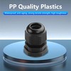 GINTOOYUN 10PCS M12x1.5 Cable Gland 3mm-6.5mm Wire Hole Waterproof Nylon